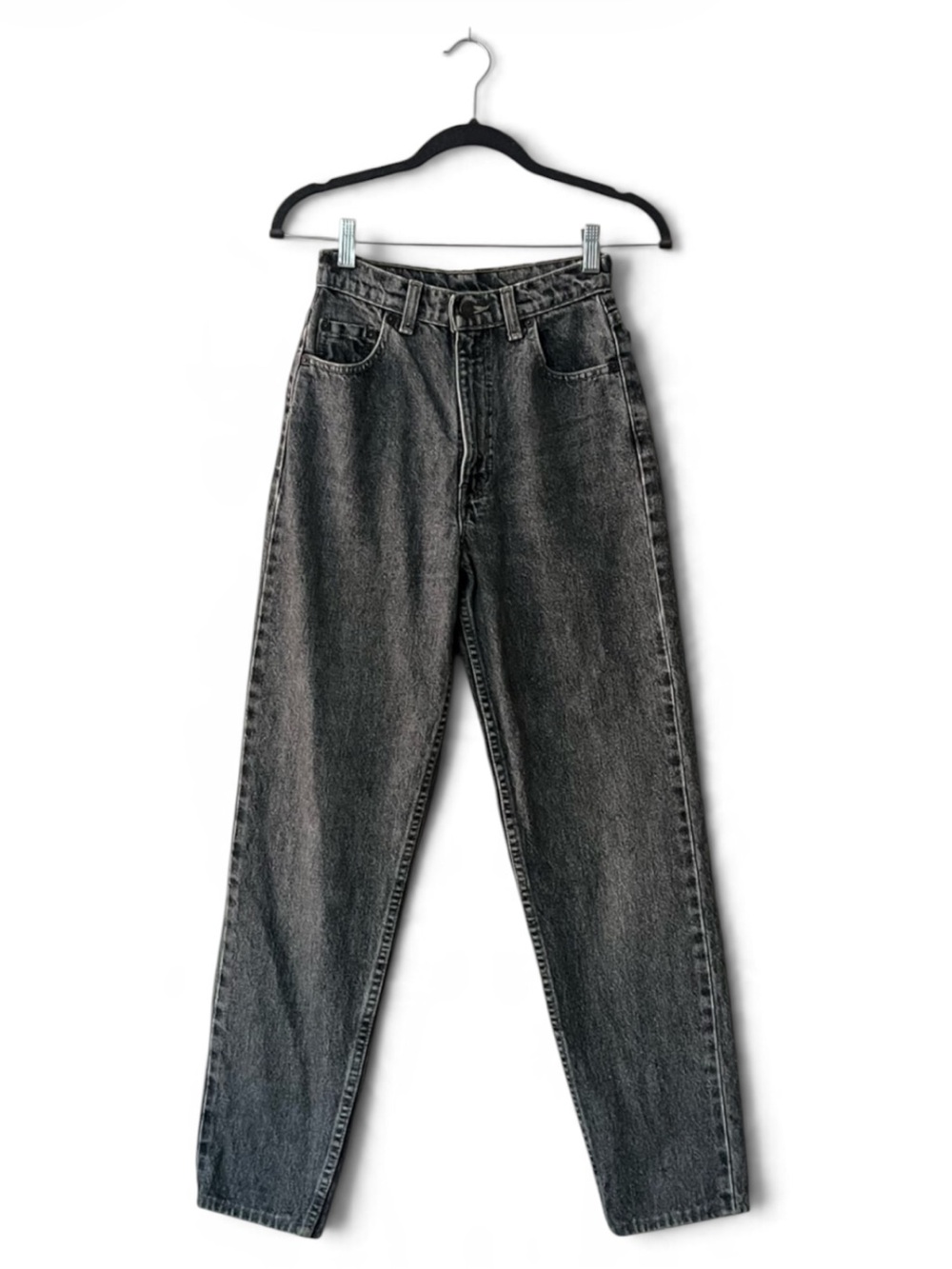 Vintage Levi’s 532 Grey Black Acid Wash High Rise Tapered Jeans 27